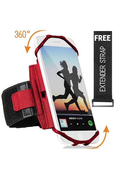 İdeas4comfort Armband phone case for jogging, fitness, yoga, Ideas4Comfort, Red