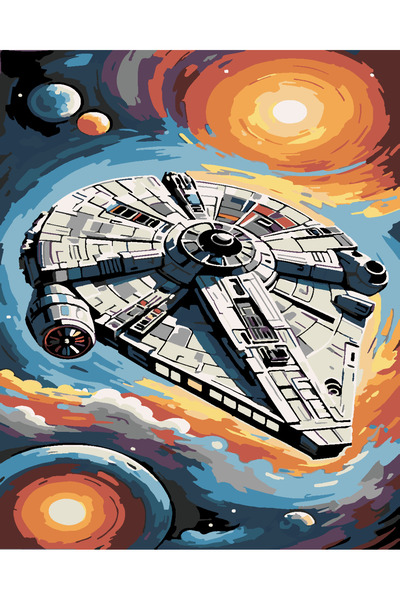 wombhobby galaktik savaşlar 2 starwars Sayılarla Boyama Seti 40x50 ÇERÇEVESİZ...