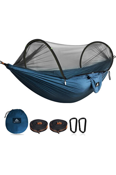 NATUREFUN Ultra Hafif Kamp Hamak, Sineklikli, 275x140 cm, 300 kg Taşıma Kapasiteli