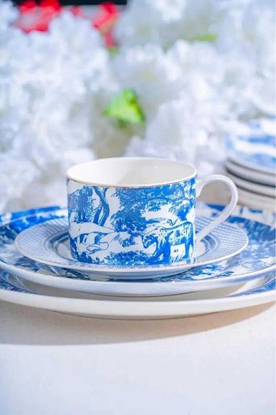 şirin eşyalarım Destinee Porcelain 19 Piece Cake Set for 6 People