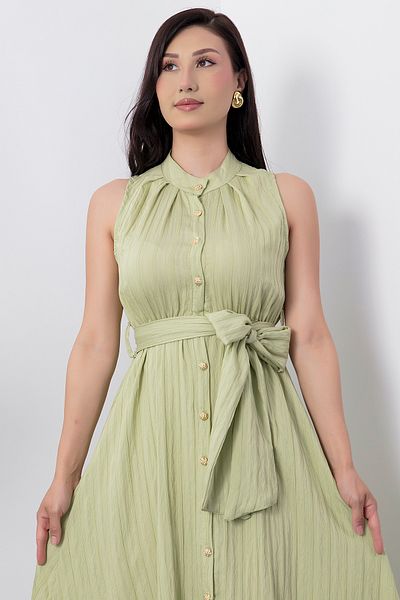 PULLIMM Rochie cu nasturi de pe guler domnului NY4589