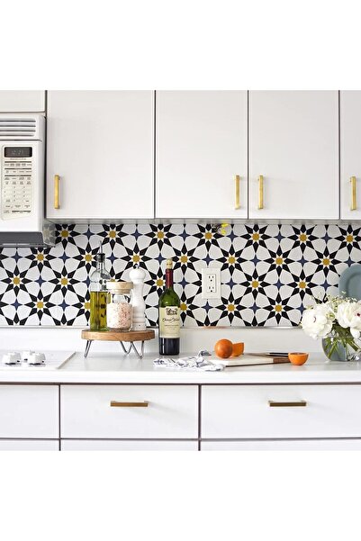 Rabadon ملصق تغليف بلاط رخامي لاصق لسطح المطبخ مقاس 60 سم × 100 سم