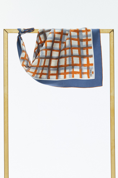 Setrms Fırça Desenli Twill İpek Eşarp