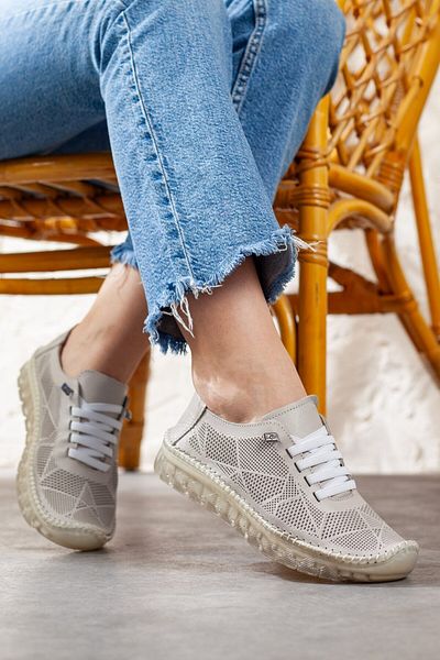 Adım Adım Women's Genuine Leather Esktra Comfortable Casual Shoes
