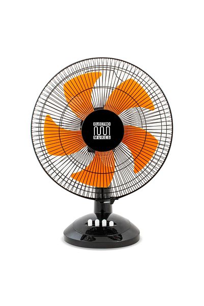 Electromures Ventilator de birou EM 2002, Putere 40W, 3 viteze, Oscilație 90° dreapta-stânga, Diametru 30cm, Negru