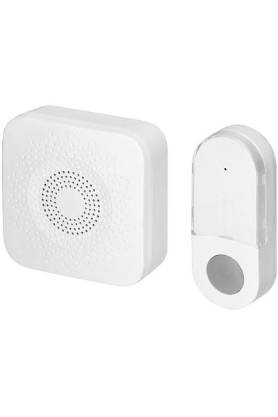 ORNO Home Sonerie wireless OR-DB-AB-169/W, alimentată de la rețea, IP44, 150 m, 32 tonuri, montare pe perete