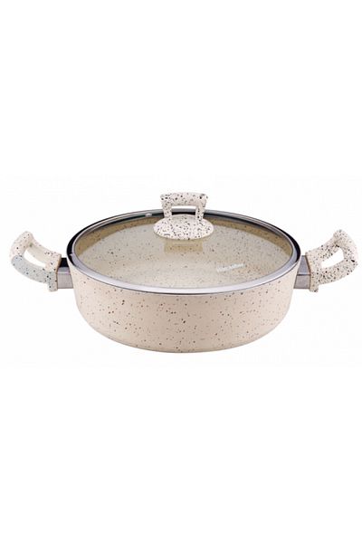 Hascevher Hascevher saucepan 28x8cm 4.9l GRANITE-CREAM