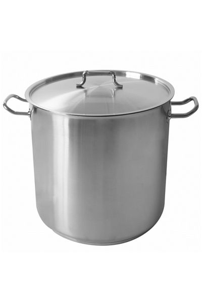 Hascevher Hascevher HORECA-JUMBO deep stainless steel pot 24x24cm 10.5lt with lid