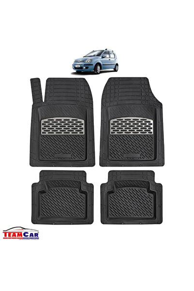 TEAMCAR Fiat Panda II Car Floor Mats - Silver