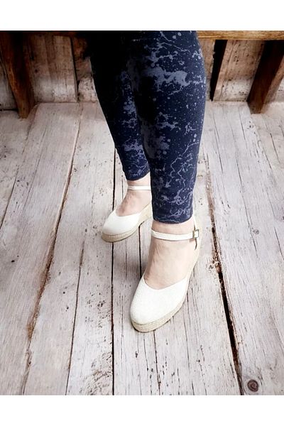 GokceKundura06 Women's Platform Linen Shoes Sandals