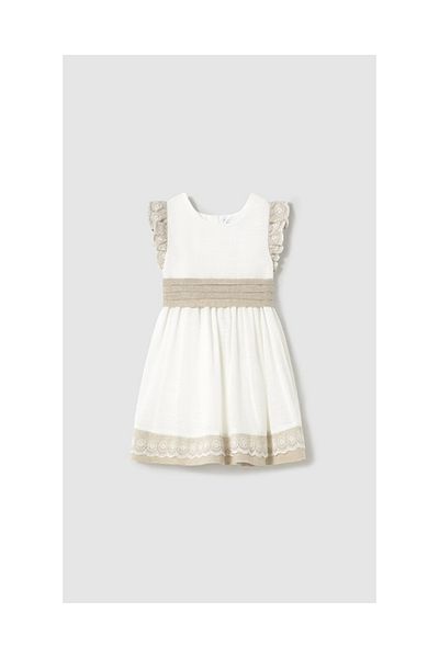 MAYORAL Baby Girl Dress - White/Cream