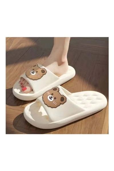 huitich Adorable Cartoon Bear Women's Summer Slippers - EU Size 38-39