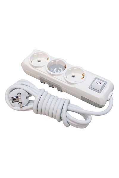 COBI SMART® Extension cable 5 m, 3 sockets, with on/off button - COBI SMART®