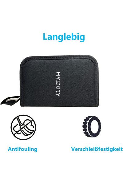 Alociam storage bag, Oxford fabric, black, 27 x 13.6 x 6.6 cm