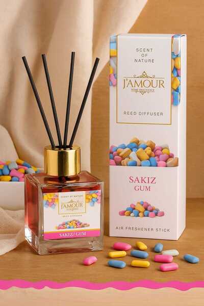 J'AMOUR EAU DE PARFUME Tatlı Sakız Bubble Gum Kokulu Çubuklu Oda Kokusu 100 m...