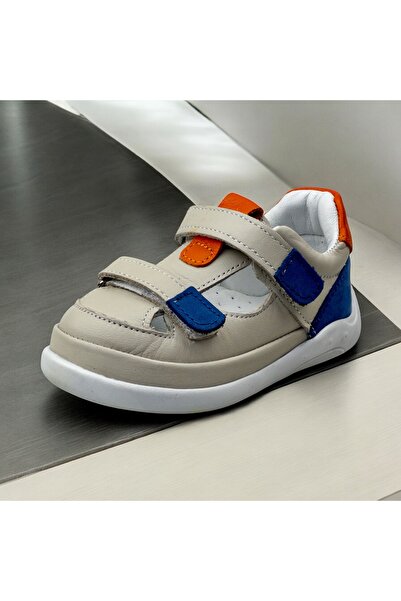 JOJO KIDS Children's Genuine Leather Walking Shoes, Orthopedic, Ankle Closed Sandals, Non-Slip Sole