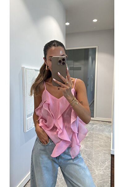 sinemkivanc co BLUZ DETALIAT CU VOLAN CU BRETEL