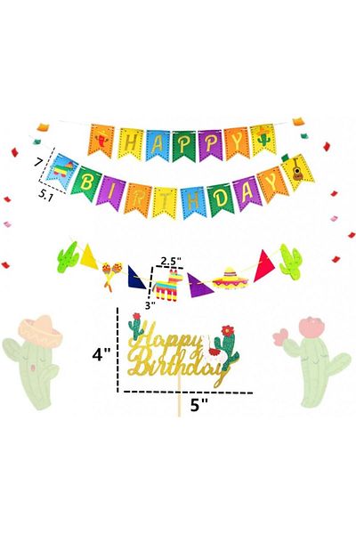 JeVenis birthday set, paper/plastic, multicolor, 3 pieces