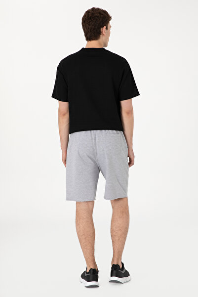 U.S. Polo Assn. Erkek Gri Melanj Örme Şort 50307289-VR086
