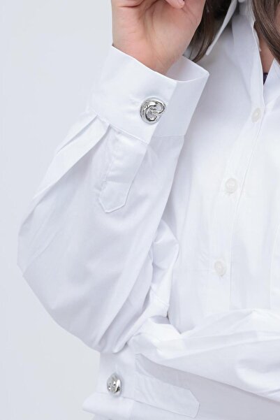 ALLDAY Cămașă Poplin cu buzunar alb