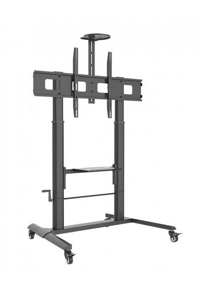 Techly Techly ICA-TR230 mobile TV stand on wheels, shelf for multimedia devices, 52 - 110 inches, adjustable