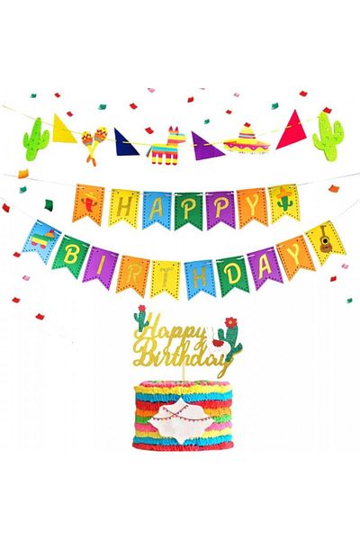 JeVenis birthday set, paper/plastic, multicolor, 3 pieces