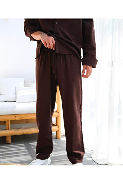 SCSARVİN Pamuk Krinkıl Keten Pantolon SC