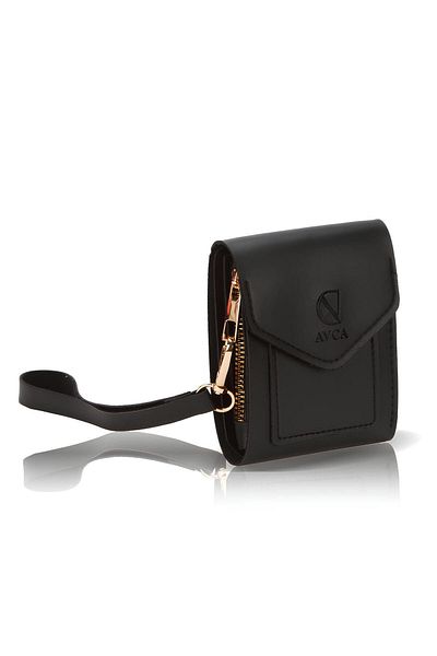 AVCA Mini Women's Wallet with Hand Wrist Strap Cash Coin Compartment Wallet