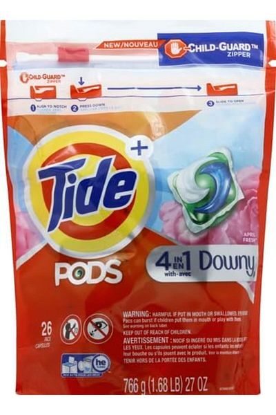 Tide Plus 4 In 1 Downy Pods - Laundry Detergent April Fresh, 26 Units