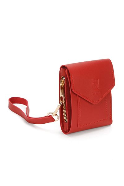 AVCA Mini Women's Wallet with Hand Wrist Strap Cash Coin Compartment Wallet