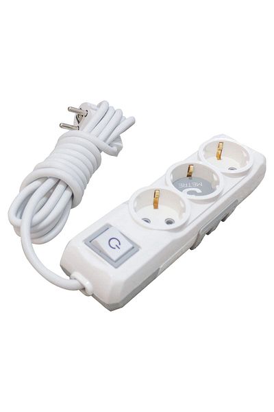 COBI SMART® Extension cable 5 m, 3 sockets, with on/off button - COBI SMART®