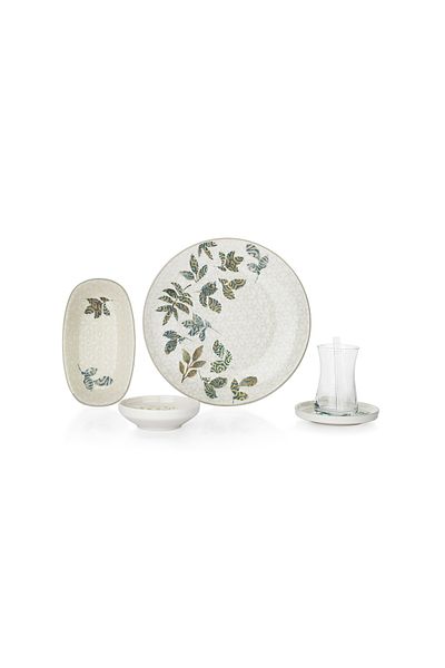 Schafer Emely Breakfast Set 32 Pieces-Green