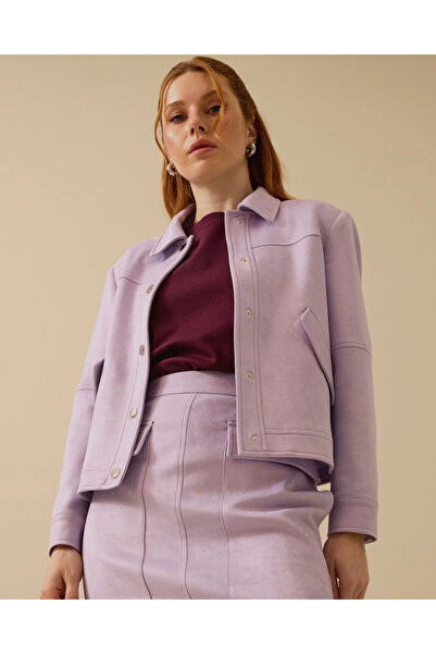 SEÇİL Gömlek Yaka Cepli Bel Boy Ceket