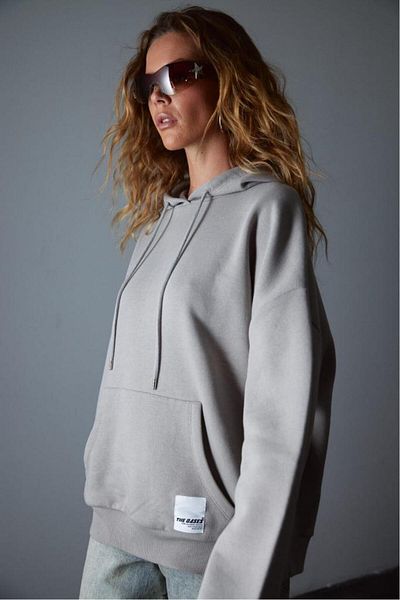 bases. Oversize Fleece Hooded Sweatshirt