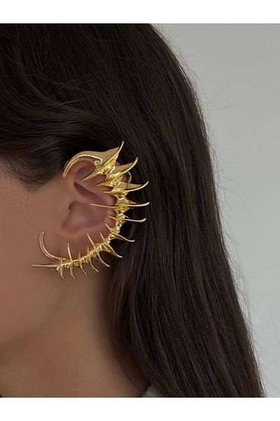 h&b design jewel إكسسوار أذن بتصميم عصري ذهبي