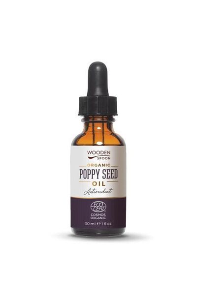 Wooden Spoon Ulei de semințe de mac 100%, lingură de lemn, 30 ml