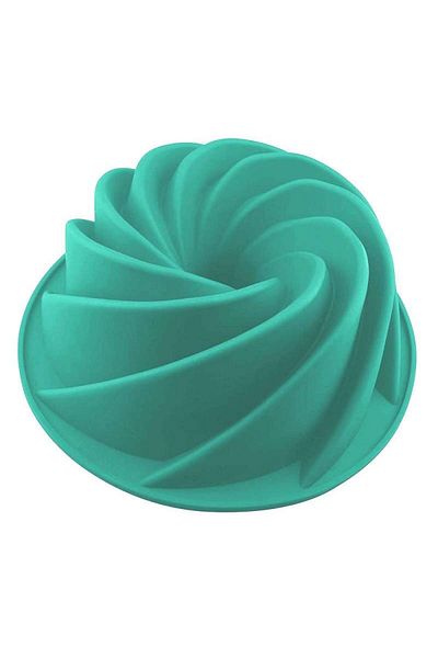 SIKS Baking Mold For Cakes, Cake, Silicone Material, Round, 22x9.5 Cm, Turquoise