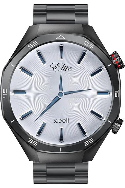 X.Cell Xcell Elite7 Smartwatch, 1.52" HD, BT Calling, SpO₂, IP67, 7-Day Battery, Black Metal Strap