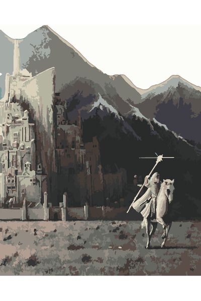 wombhobby mifer dibi yüzüklerin efendisi Sayılarla Boyama Seti 50x65 ÇERÇEVES...