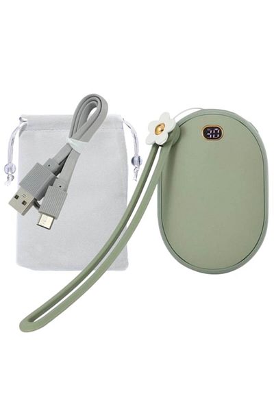 İdeas4comfort Ideas4Comfort Hand Warmer Powerbank 10000mAh, USB Charging, Two Heating Levels 45°C and 55°C, Gree