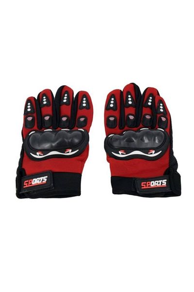OMC Manusi moto/atv/bicicleta cu protectii, culoare rosu