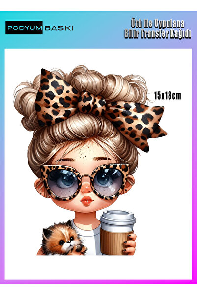 podyum baskı Ütü Ile Yapışan Tekstil Dtf Baskı Tişört kızlı desen baskı kağıdı