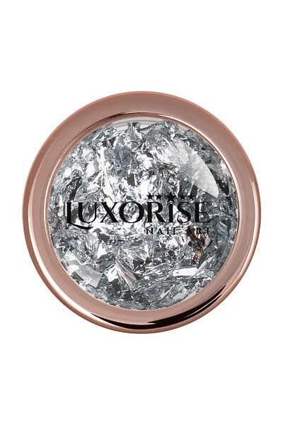 LUXORISE Pigment de unghii Platinum Flake LUXORISE, Argintiu