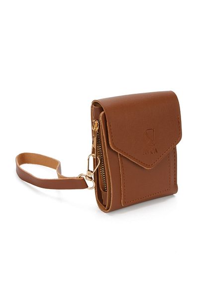 AVCA Mini Women's Wallet with Hand Wrist Strap Cash Coin Compartment Wallet