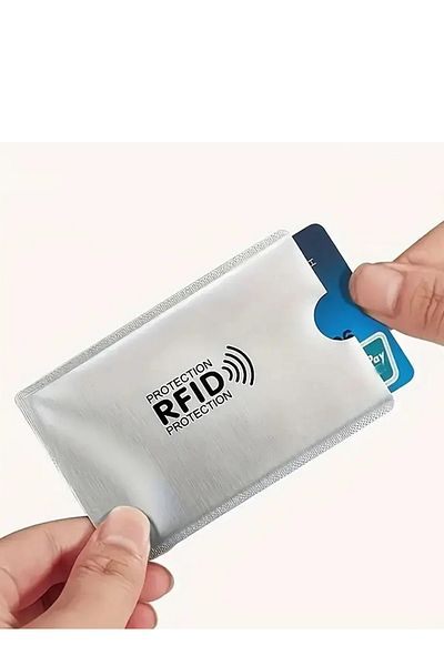 Filmaldım Credit Card Card Magnetic Protection Case White - Anti-Theft - 2 Pieces