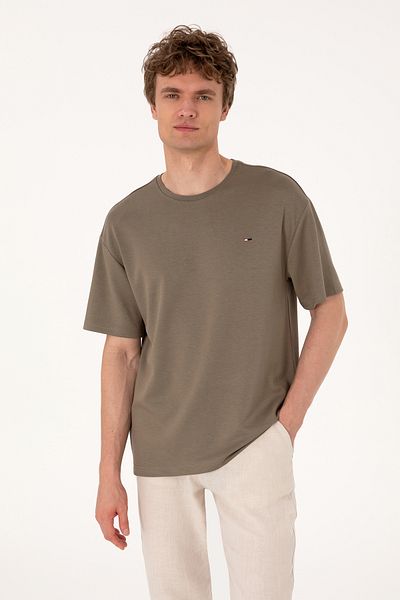 U.S. Polo Assn. تي شيرت مينز كومفورت فيت برقبة دائرية من فرو المنك 50307322-VR052