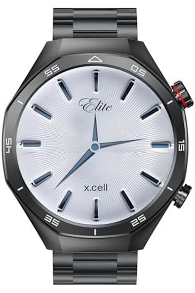 X.Cell Xcell Elite7 Smartwatch, 1.52" HD, BT Calling, SpO₂, IP67, 7-Day Battery, Black Metal Strap