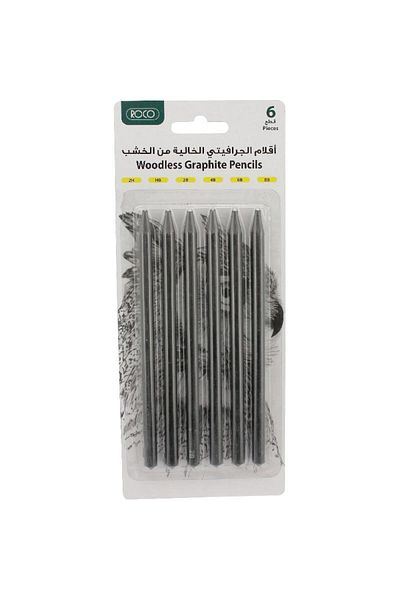 Roco Graphite Pencil Set Soft/Medium/Hard 6 Pieces