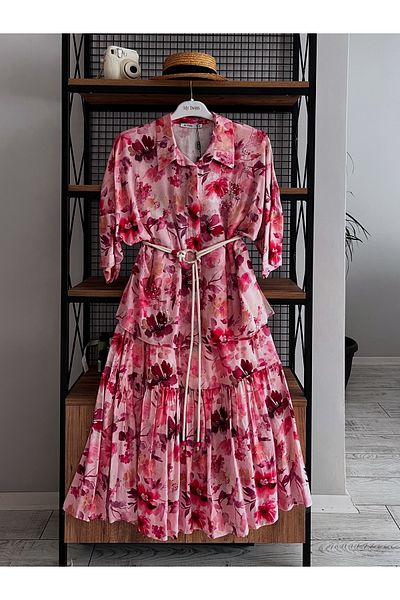 My twins Ewas Design Midi Length Skirt Shirt Women's Plus Size Cotton Double Suit