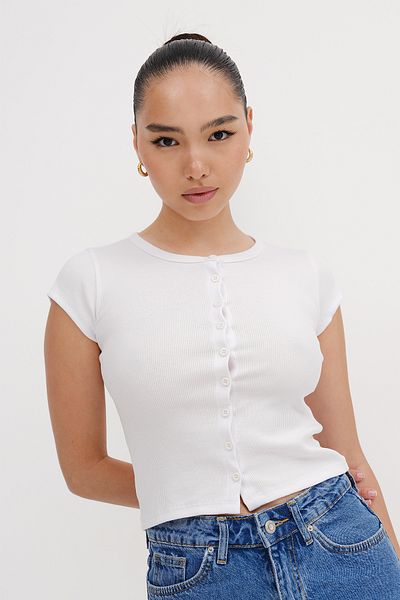 Addax Buttoned Basic T-Shirt P0377-J11